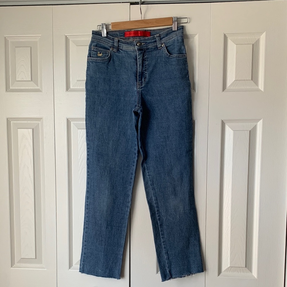 Vintage Gloria Vanderbilt Straight Leg Blue Jeans Size 4 Petite Medium